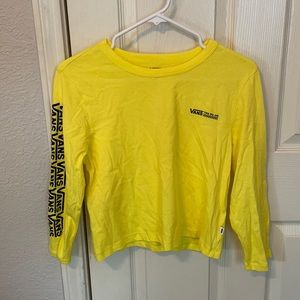 Vans bright yellow long sleeve crop top